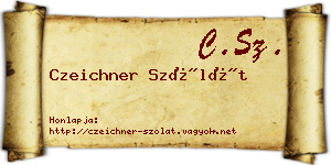 Czeichner Szólát névjegykártya